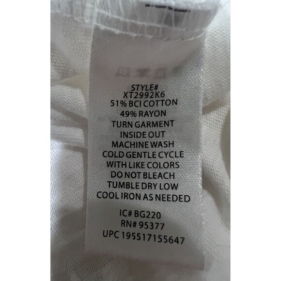 Social Standard By Sanctuary Women's White Scoop Neck Tee Shirt Short Sleeve XS - Picture 5 of 5